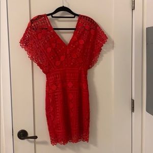 Red cocktail dress